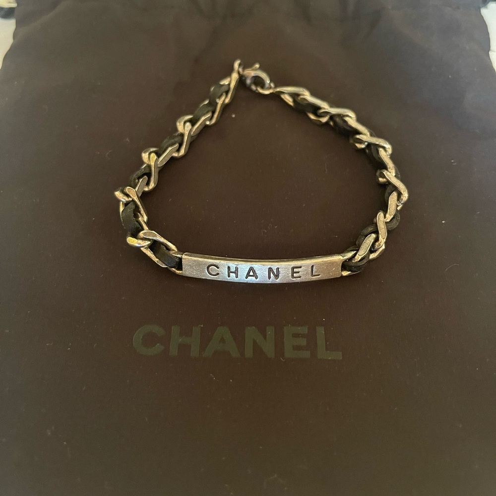 Chanel Silver ID Link Bracelet Vintage